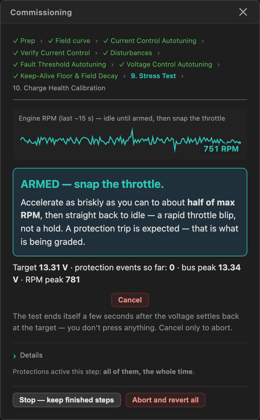 Stress Test ARMED screen
