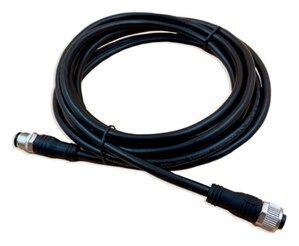 Coiled NMEA 2000 drop cable with male and female M12 connectors